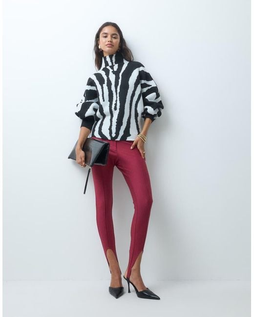 ASOS Red Funnel Neck Jumper