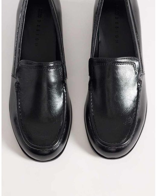 ASOS Black Melva Clean Round Toe Loafers