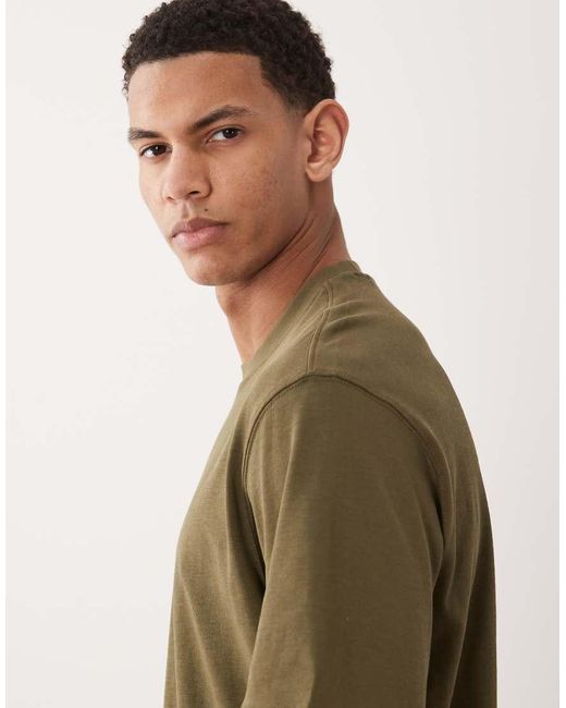 Mango Green Relaxed Fit 100% Cotton T-Shirt for men