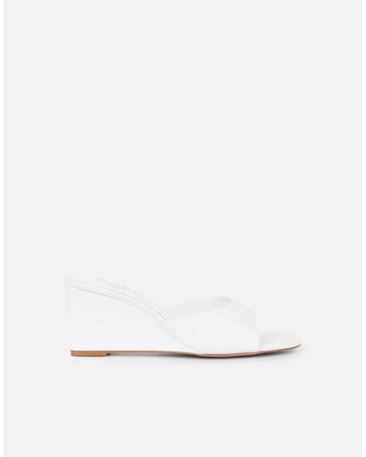 SIMMI White Iris Wedge Mules