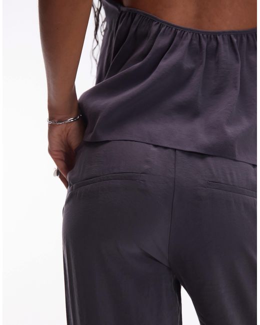 ASOS Blue Modal Pull On Relaxed Trouser