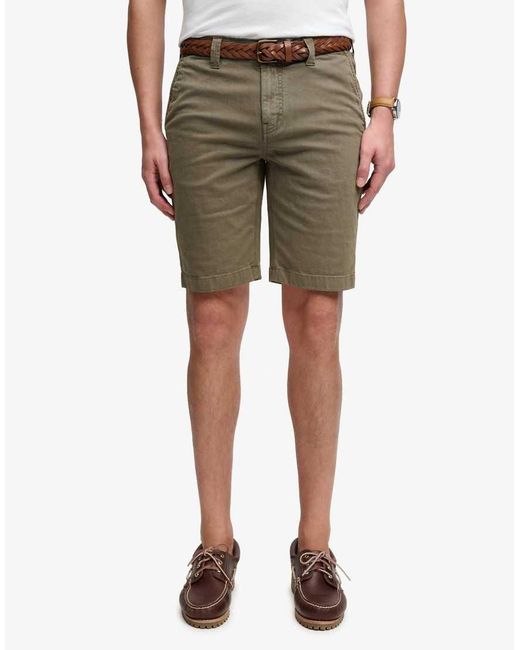 Superdry White Utility Chino Shorts for men