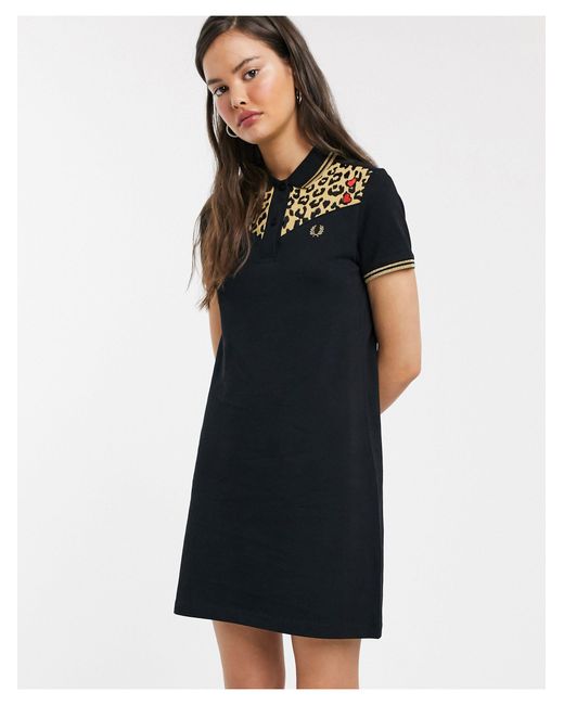 Fred Perry X Amy Winehouse Foundation Leopard Print Pique