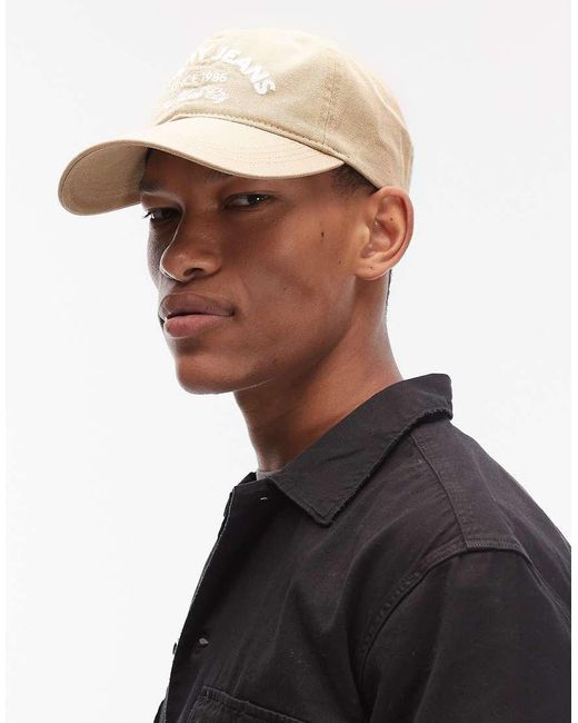 Color Crema Con Logo Bordado Arqueado De -Blanco Tommy Hilfiger de hombre de color White