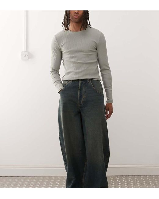 Collusion Gray X006 Xl Balloon Low Rise Jean for men