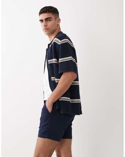 ASOS Blue Skinny Chino Short for men