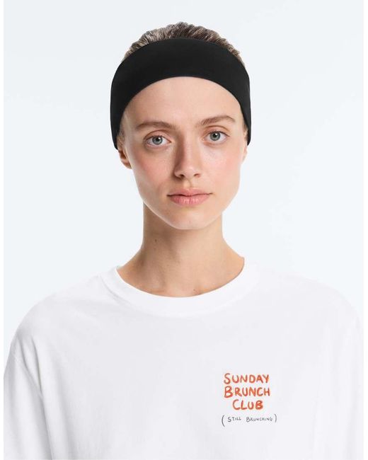 Oysho Brown 7Cm Reflective Adjustable Sports Headband
