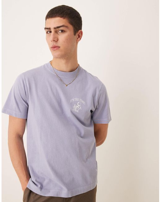 Abercrombie & Fitch Purple Motif Back Print Classic T-shirt for men