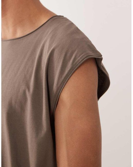 Brave Soul Brown Oversized Tank for men