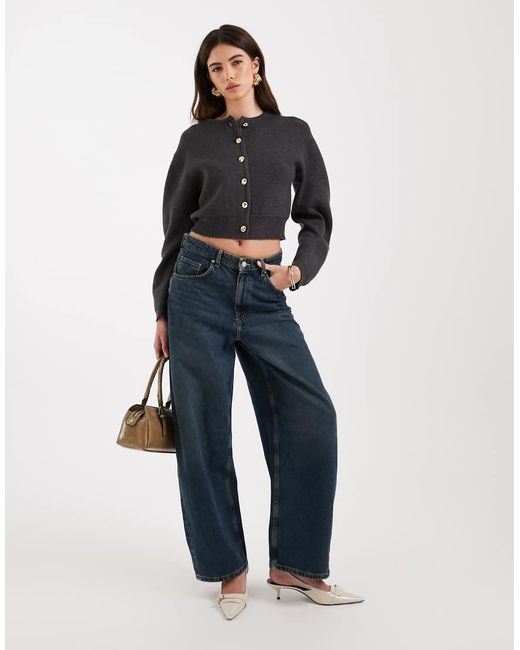 River Island Black Structured Sleeve Cardigan
