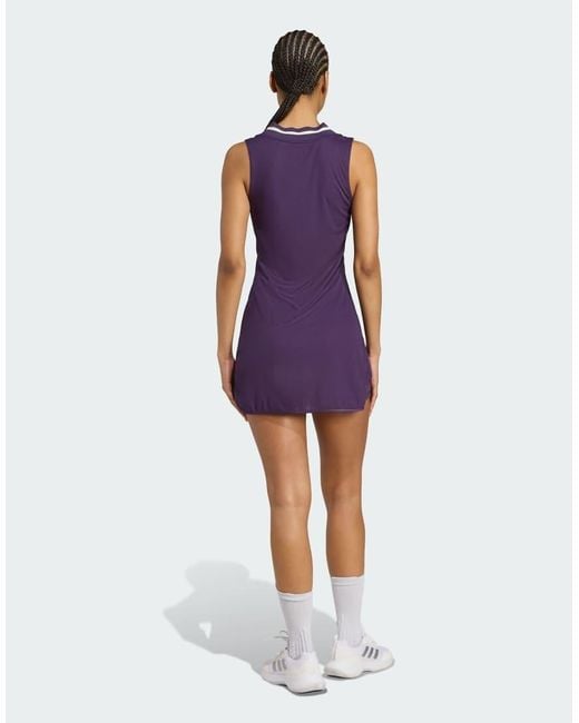 In6166 adidas Originals Tennis Pro Climacool Dress in Blue | Lyst UK