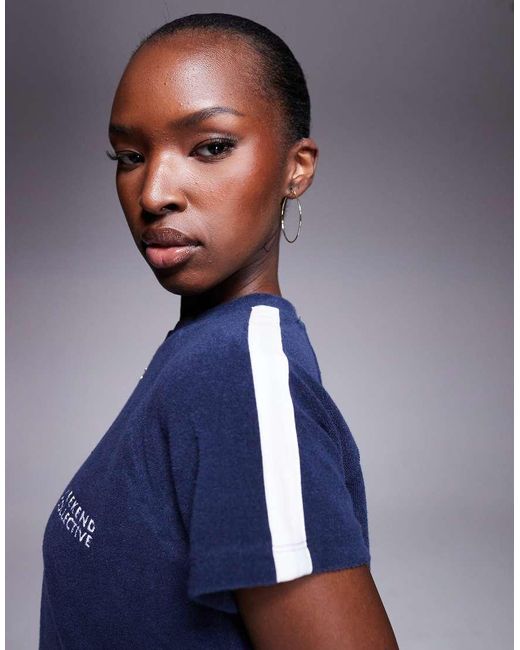 ASOS Blue Weekend Collective Co-Ord T-Shirt With Towelling