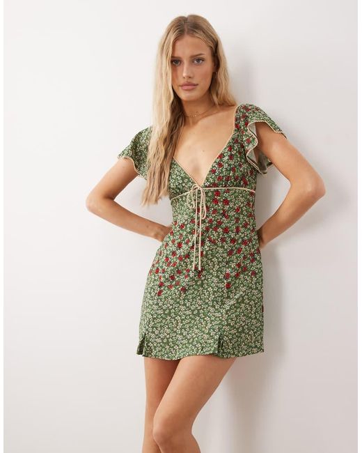 Free People Natural Backroads Flippy Mini Dress