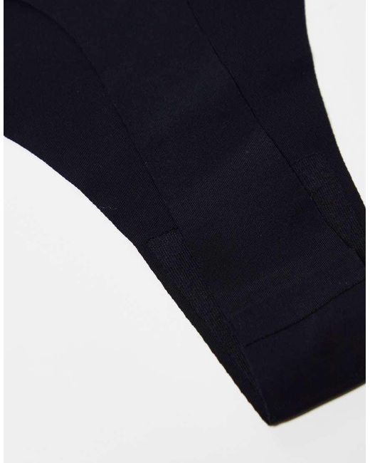 Pieces Black 3 Pack Seamless Thongs