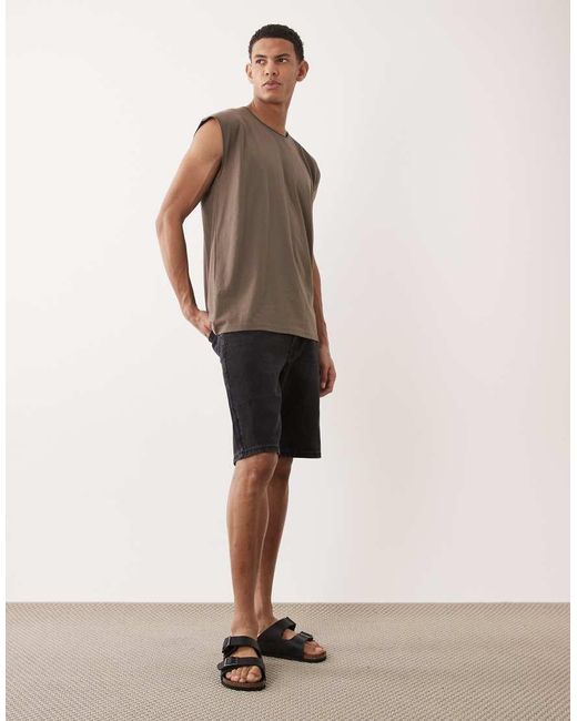 Brave Soul Brown Oversized Tank for men