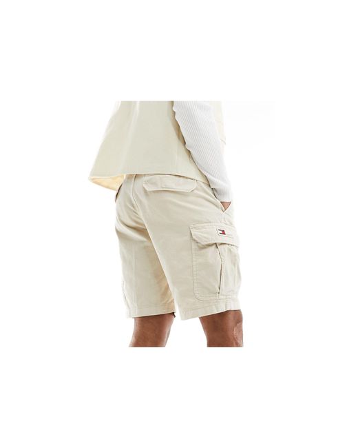 Pantalones cortos cargo blanco hueso ethan Tommy Hilfiger de hombre de color White