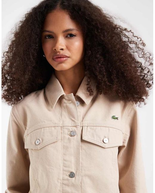 Lacoste Brown Denim Trucker Jacket