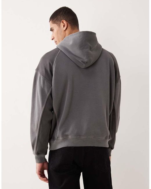 Sudadera Básica Con Capucha, Diseño En Contraste Y Bolsillo Delantero De -Verde Abercrombie & Fitch de hombre de color Gray