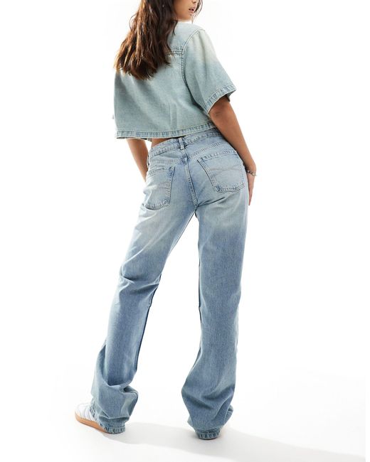 Bershka Blue – gerade geschnittene jeans