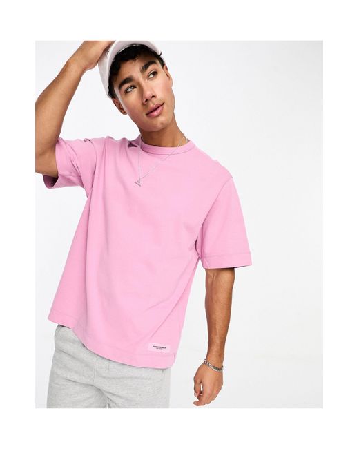 T-shirt premium pesante rosa da Uomo di Abercrombie & Fitch in Rosa | Lyst