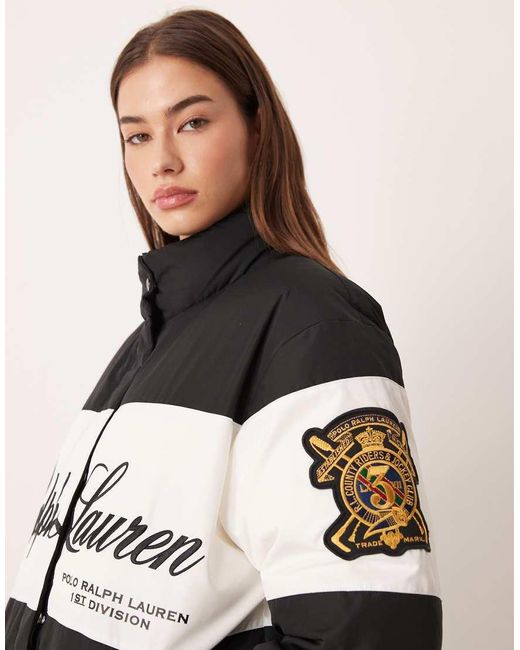 Polo Ralph Lauren Black Chest Logo Puffer Coat