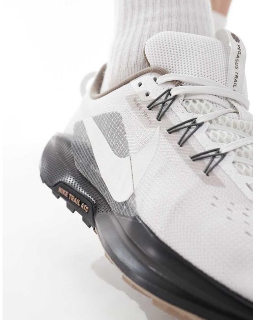 Nike White Reactx Pegasus Trail 5 Trainers for men