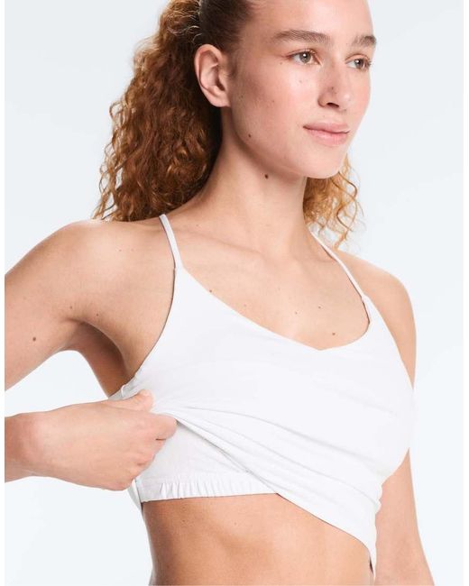 Oysho White Comfortlux Tank Top With Adjustable Straps