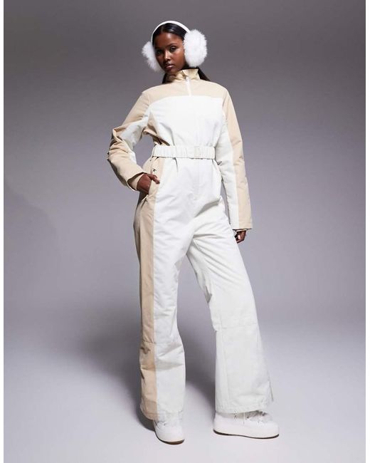 Threadbare Gray Ski Two-tone Ski Suit