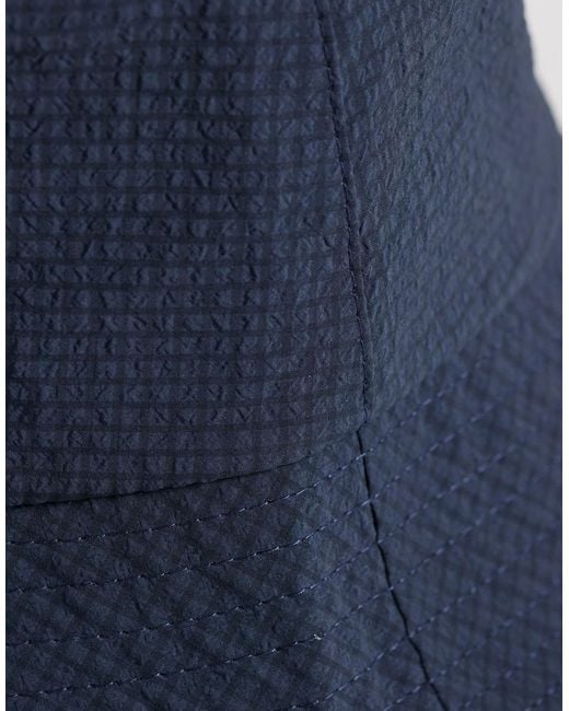 ASOS Blue Ripstop Bucket Hat for men