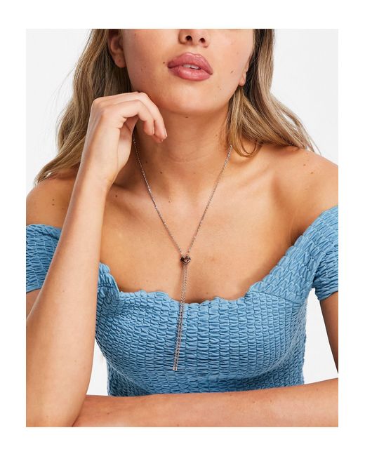 Calvin Klein Blue – feine halskette mit herz-anhänger