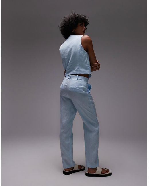 Mango Gray Linen Tailored Trouser Co-Ord