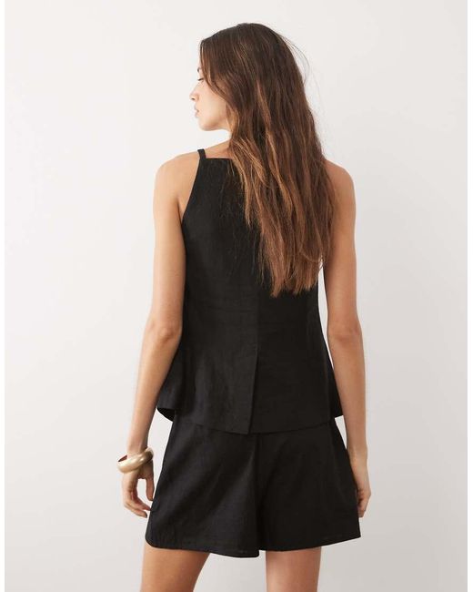 New Look Natural Linen Blend Wrap Skort