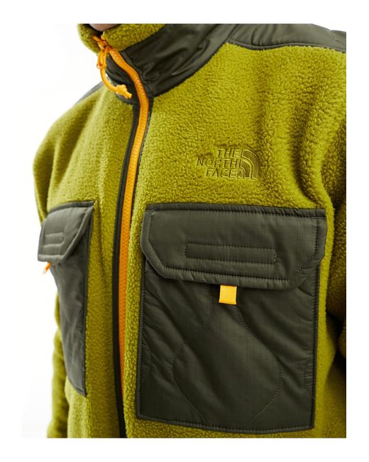 The North Face Green Royal Arch Zip Up Quilted Fleece Jacket for men