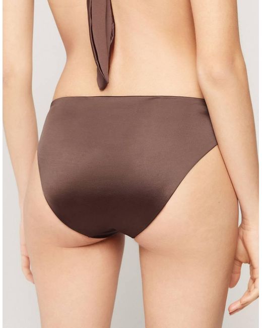 Tezenis Brown Choco Classic Shiny Glam Bikini Bottoms
