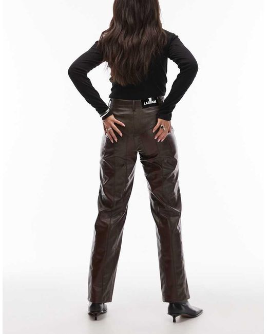 laagam Brown Maia High Waist Pants