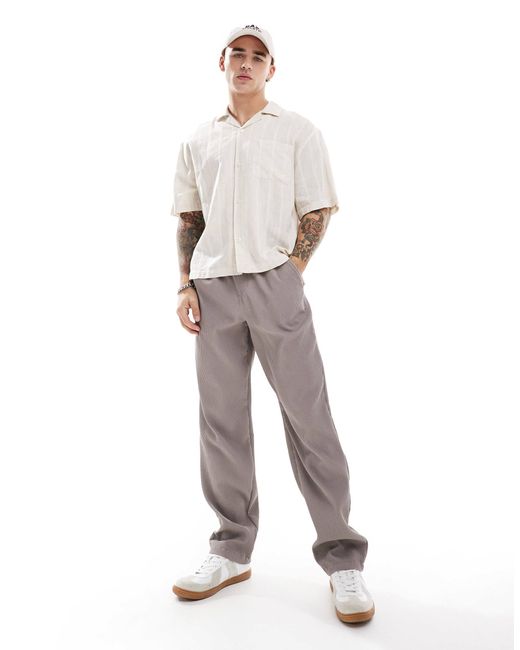 Cotton On White Cotton On Textured Weave Shirt for men