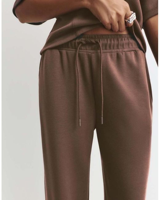 Pull&Bear Brown Wide-leg Sweatpants
