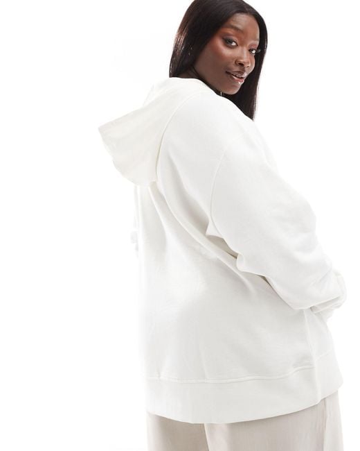 Sudadera color con capucha y cremallera ultimate ASOS de color White