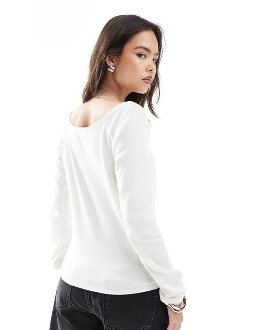 Superdry White Bardot Off Shoulder Top