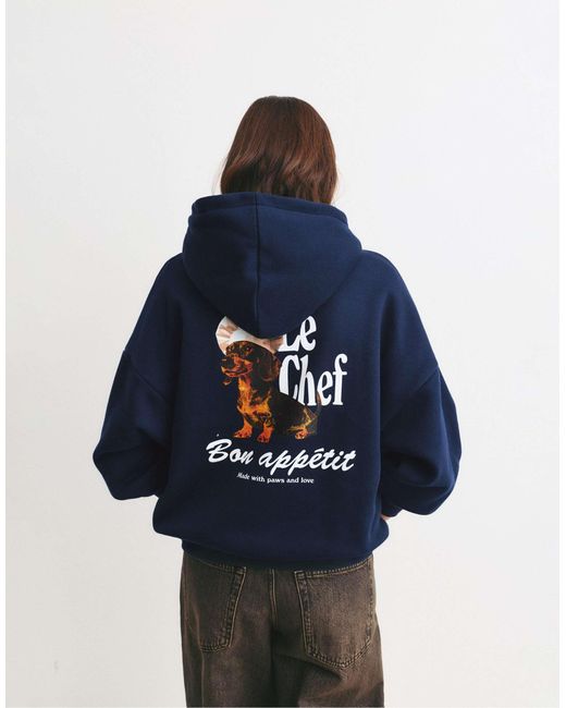 Pull&Bear Blue – kapuzenpullover