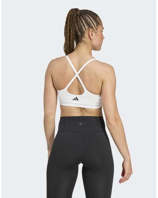 Adidas Originals White All Me Light Support Bra