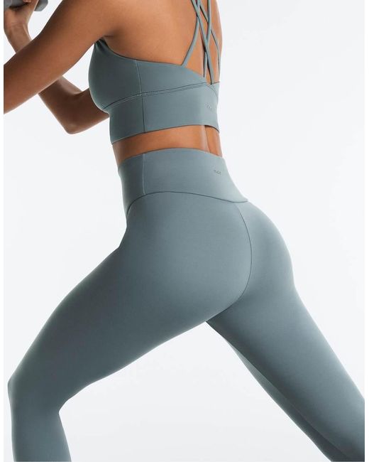 Oysho Blue Comfortlux High-Rise Ankle-Length Leggings