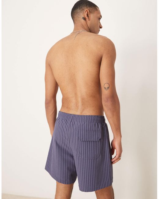 Abercrombie & Fitch Blue 7 Inch Drawstring Swimming Trunks for men