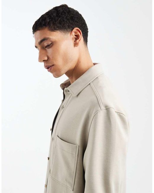 ASOS Natural Co-Ord Overshirt for men