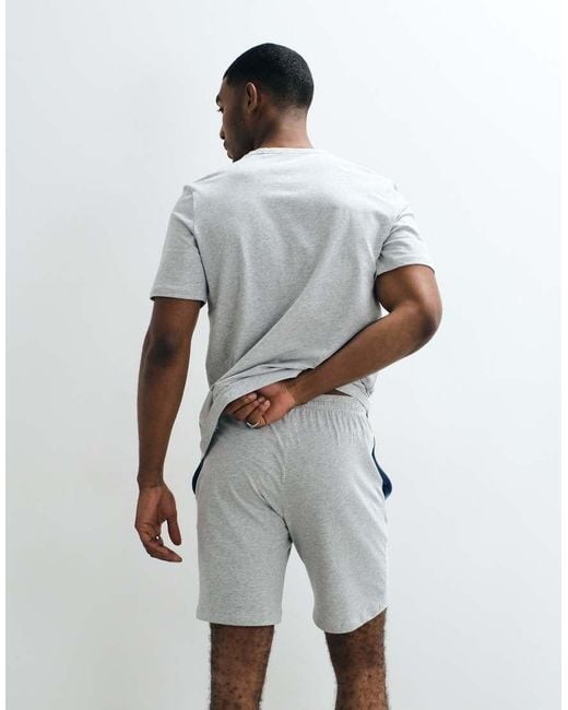 Boss White Co-Ord Shorts With Logo Print for men