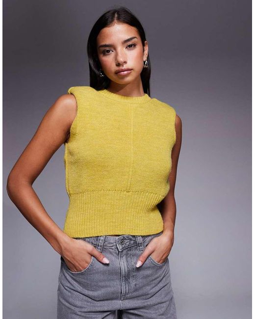 River Island Multicolor Structured Shoulder Knitted Tank Top