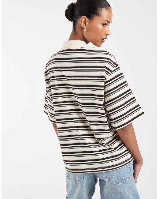 Aware Multicolor Short Sleeve Polo Top