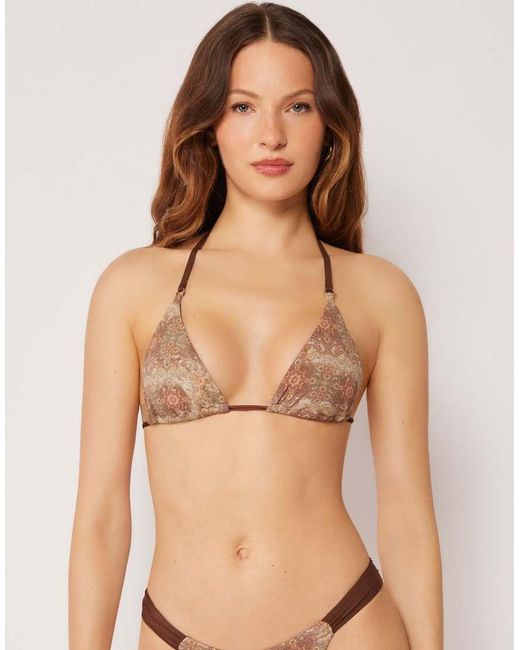 Calzedonia Natural Triangle Bikini Top Boho