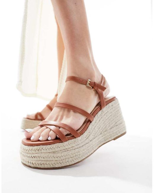 Schuh White Exclusive Vienna Strappy Espadrille Wedges