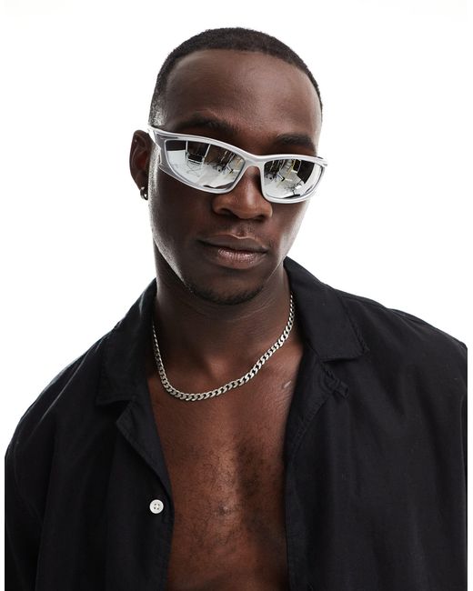 ASOS Black Racer Sunglasses for men